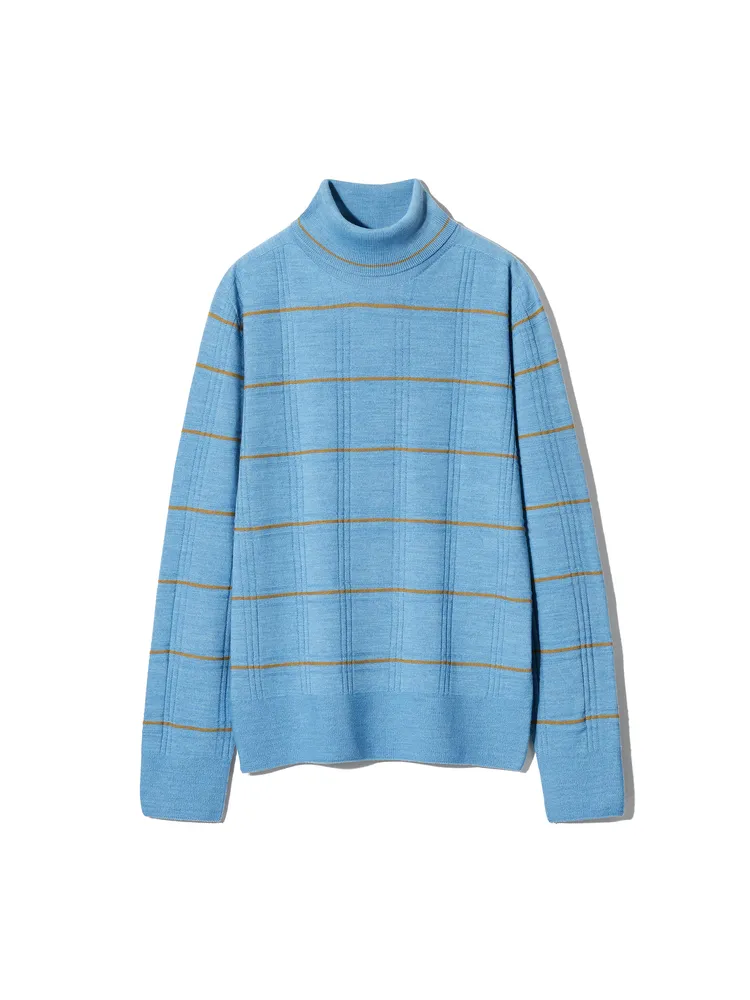 UNIQLO F.RISSO 2026秋冬針織膠囊系列3D織法高領針織衫，1290元。品牌提供
