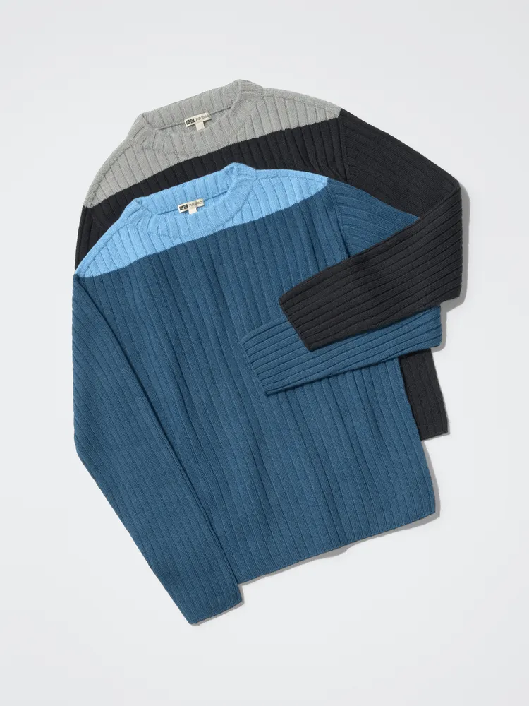UNIQLO F.RISSO 2026秋冬針織膠囊系列3D織法船型領針織衫，各1290元。品牌提供