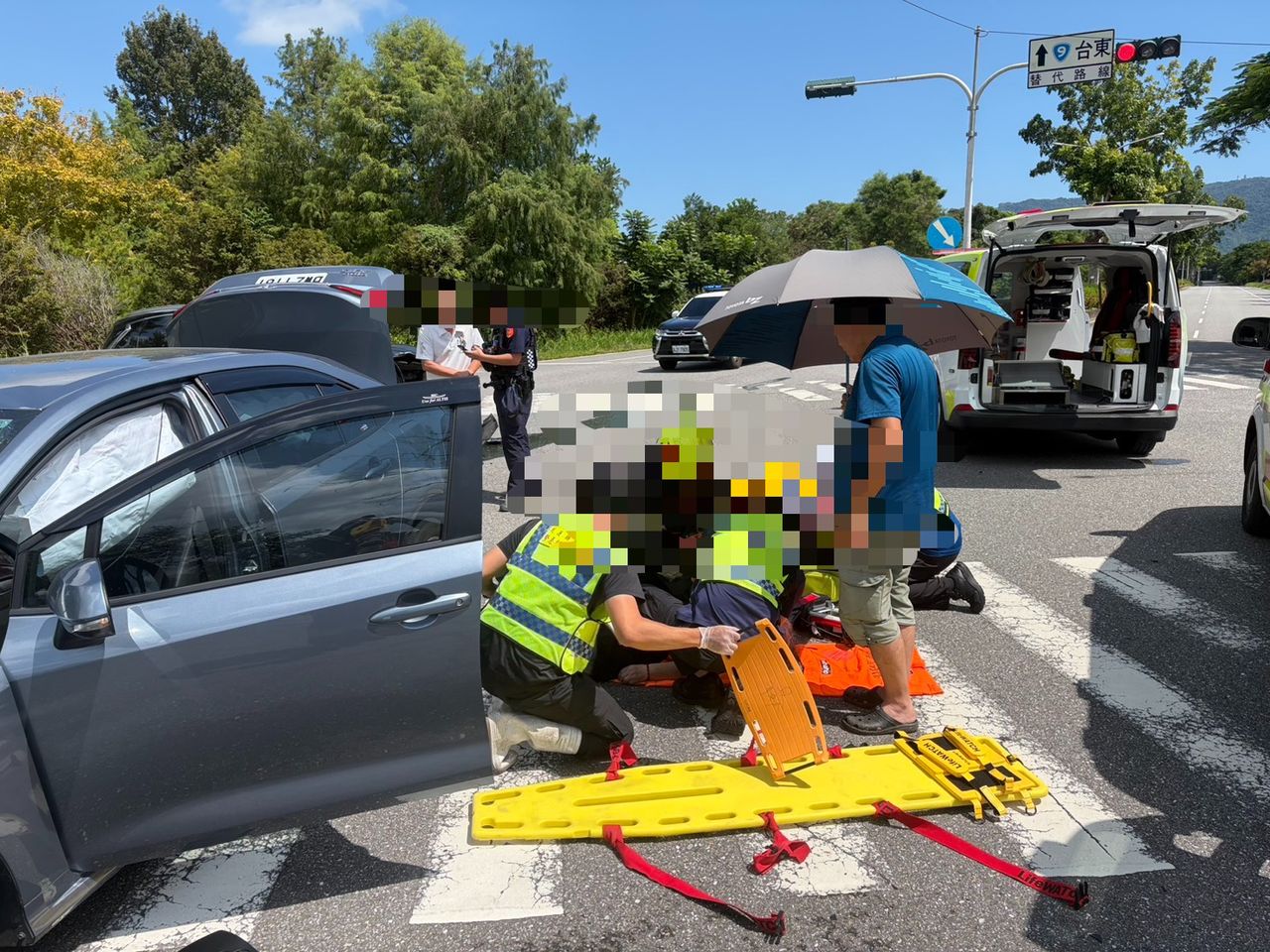 花蓮壽豐2車擦撞 8旬嬤受困救出命危