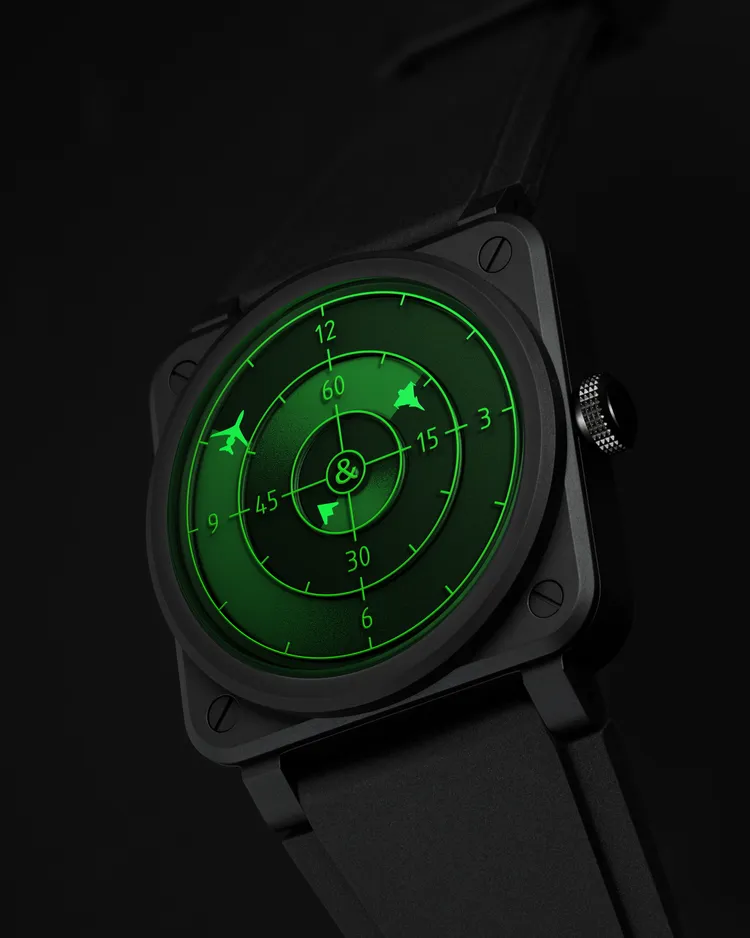Bell & Ross發表第四代雷達腕錶BR-03 Green Radar Ceramic。品牌提供