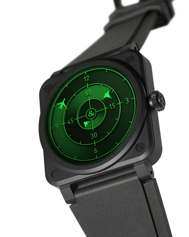 Bell & Ross發表第四代雷達腕錶BR-03 Green Radar Ceramic。品牌提供