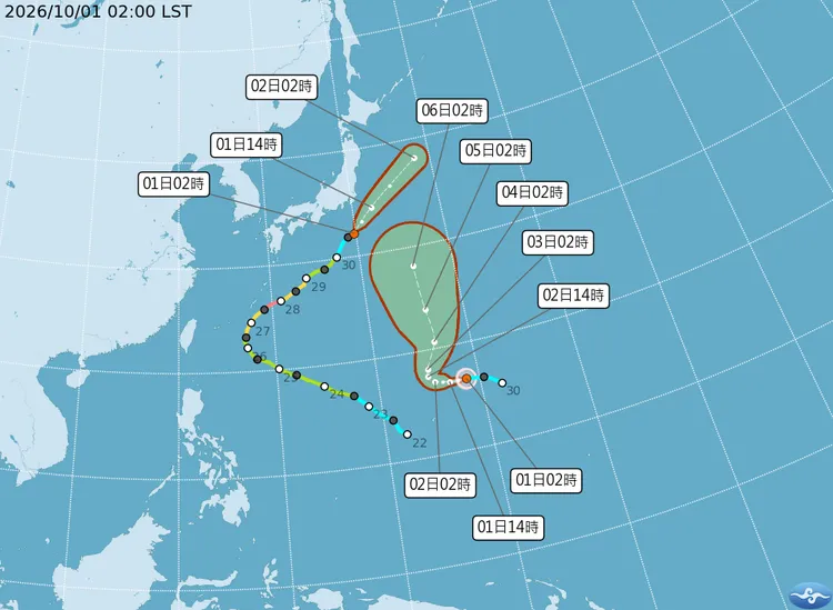 颱風「彩雲」今（1）日凌晨已生成。中央氣象署