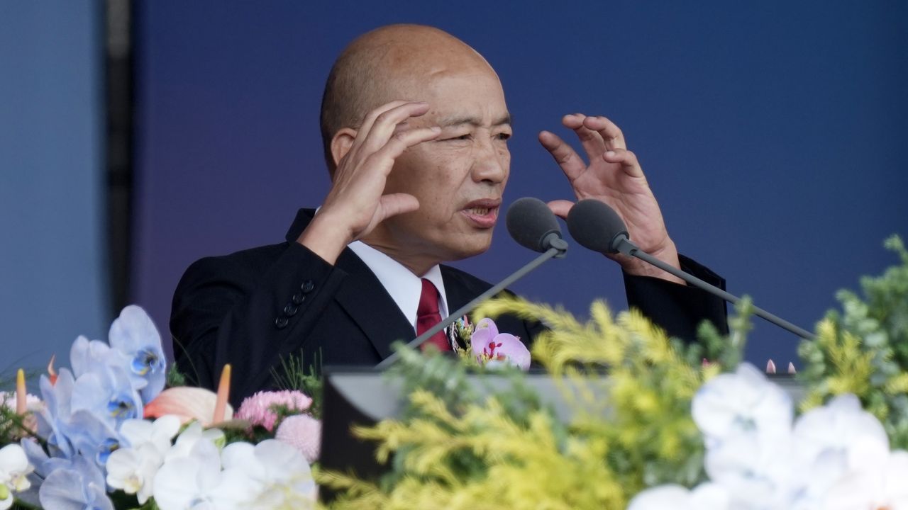 韓國瑜國慶脫稿開罵 她送韓「沈伯洋專訪這段話」
