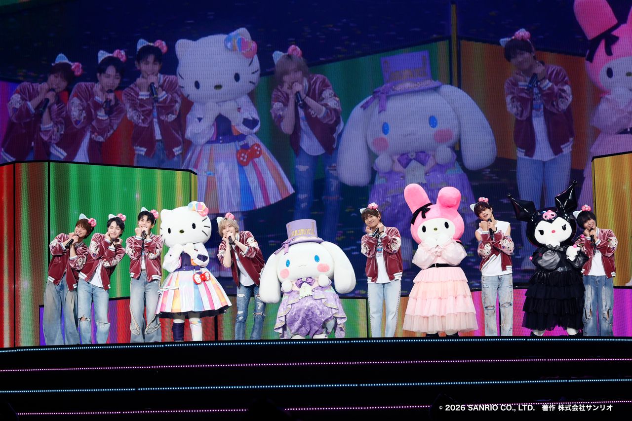 快來收11張帥照!浪花男子巡演吸46.8萬人次 10公尺高開唱三麗鷗助陣