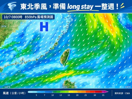 東北季風long stay一整週！專家：降雨更廣　最冷在這三天