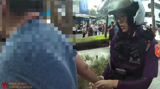 北市光華商場外有人被上銬！民眾圍觀　警還原現場狀況