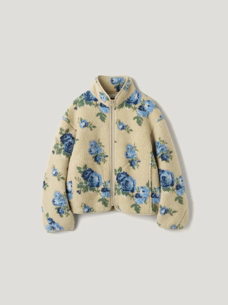 GU x rokh聯名系列花朵刷毛外套，1290元。品牌提供