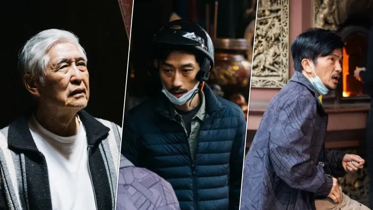 柯一正（左）和陳竹昇、唐從聖劇中父子三人一起角逐男配角。資料照