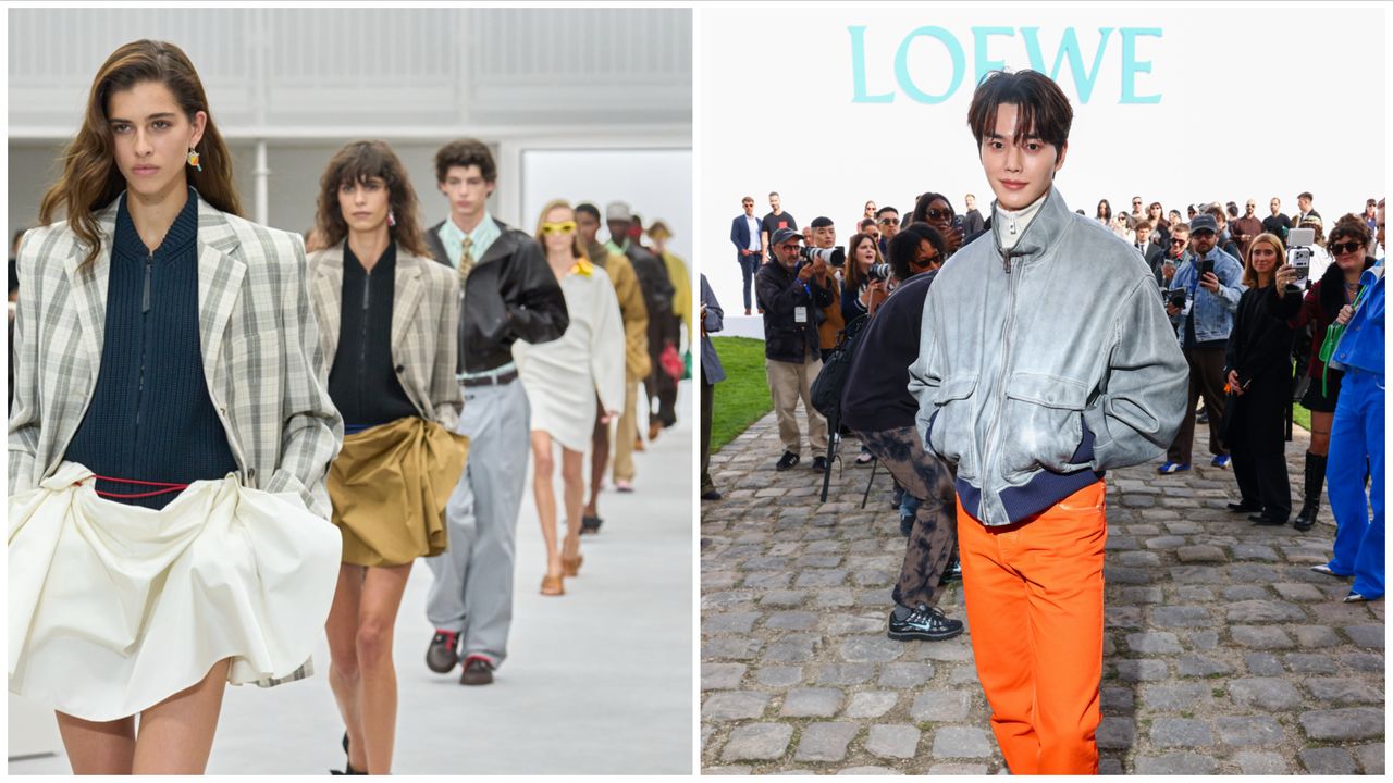 巴黎時裝周|宋江亮橘長褲看秀超搶眼 LOEWE交出「如自傳般」貼膚衣櫥