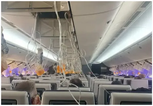 英航777空中驚魂！7分鐘急降2.8萬英尺　乘客氧氣罩全掉下