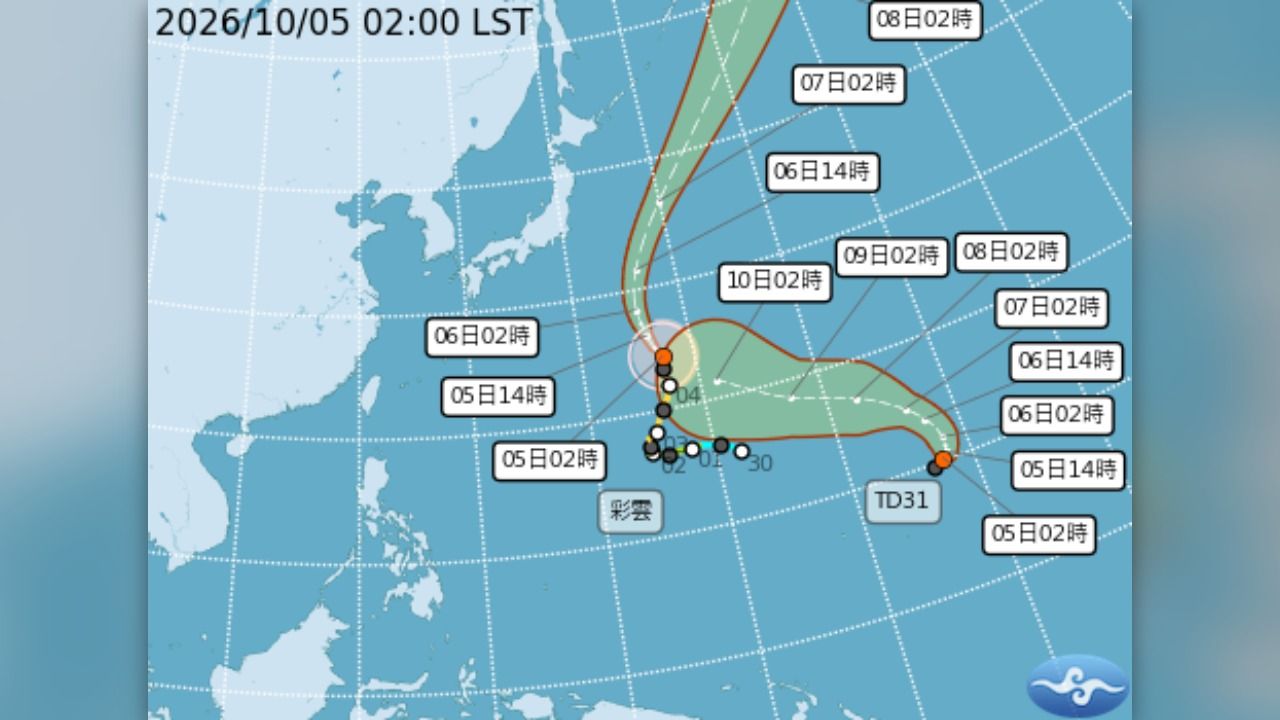 彩雲變強颱!小熊颱風最快今生成 今天雨最大
