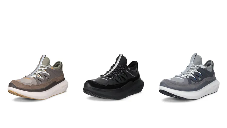 ECCO X White Mountaineering聯名BIOM 2.2 MAX運動休閒鞋，各9680元。品牌提供