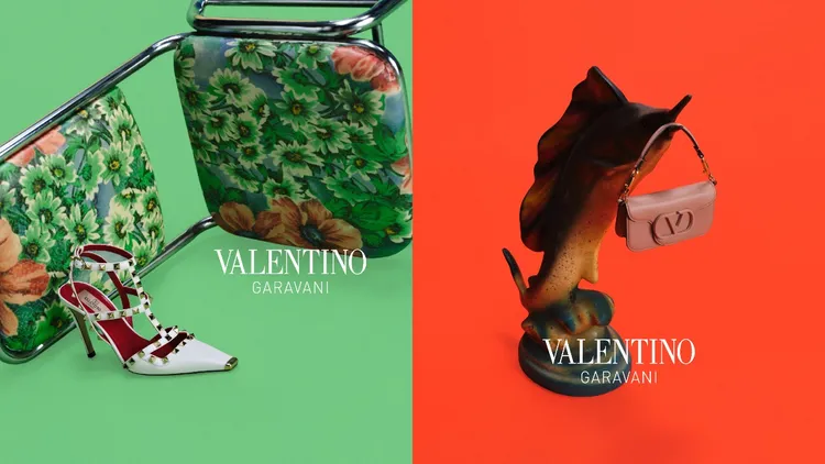Valentino全新形象廣告聚焦於2026-27秋冬Interferenze系列及全新配件。品牌提供