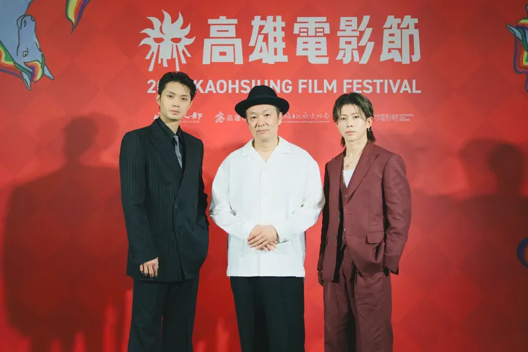 磯村勇斗、導演吉田惠輔、末澤誠也為《心靈導失》來台。高雄電影節提供