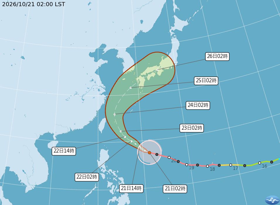 強颱薔琵逼近!氣象署曝海陸警時程 1縣市明雨最大