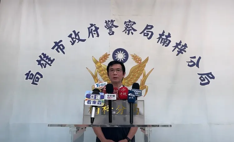 楠梓分局偵查隊長宋國源表示，犯案原因警方要再調查釐清。翻攝畫面
