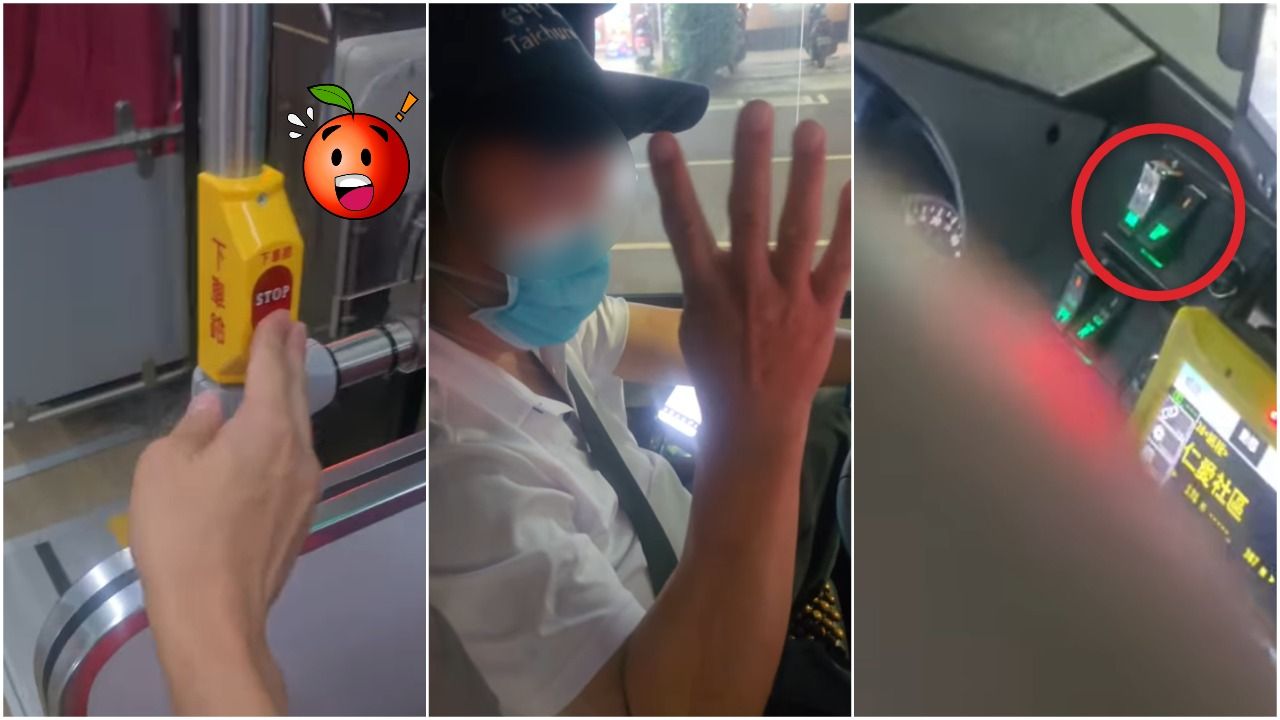 嚇人影片!台中公車司機「故意鎖下車鈴」不放人 竟還倒數恐嚇