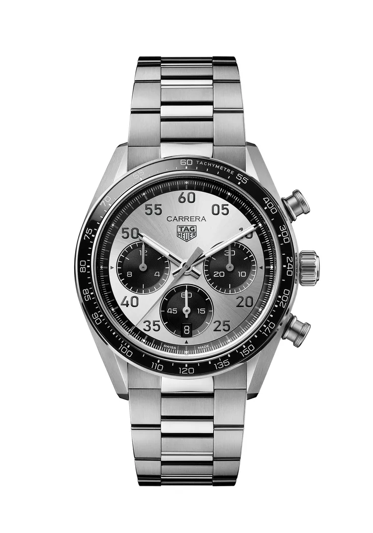 TAG Heuer Carrera Sport計時腕錶42毫米銀面款（鍊帶），21萬2200元。品牌提供