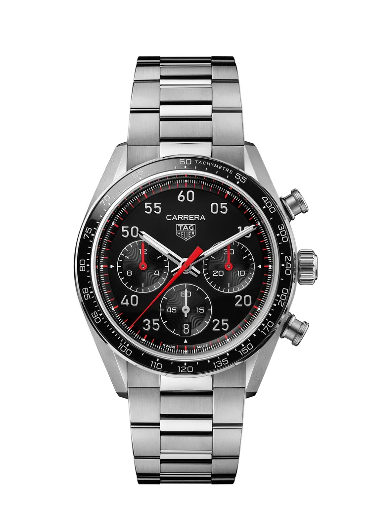 TAG Heuer Carrera Sport計時腕錶42毫米黑面款（鍊帶），21萬2200元。品牌提供