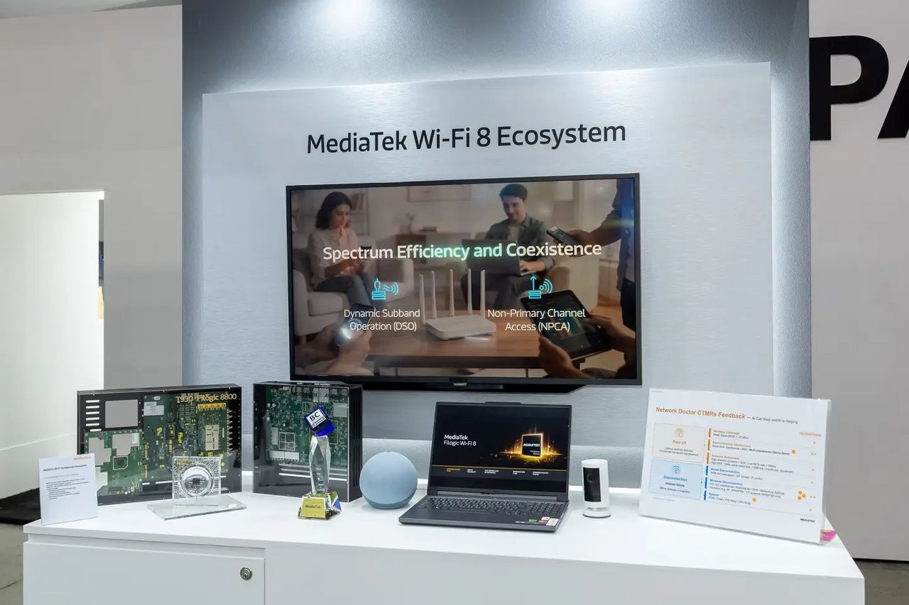 聯發科攜達發搶攻Wi-Fi 8!網路吞吐量最高翻倍 AI節能功耗降5成