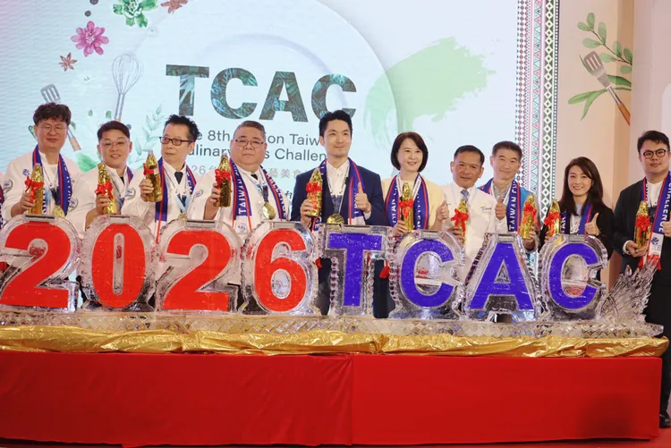 蔣萬安今天出席世貿一館「2026 TCAC台灣國際廚藝美食挑戰賽」開幕典禮。記者李俊毅攝