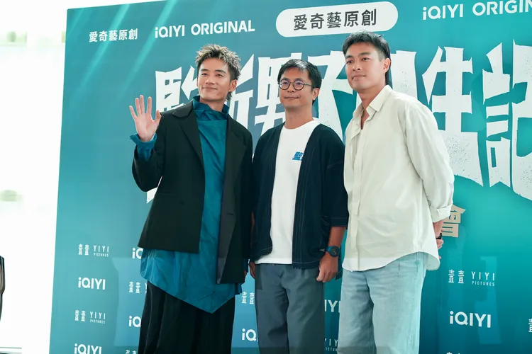 導演高炳權（中）常被陳澤耀（左）、楊祐寧逗笑。彭欣偉攝