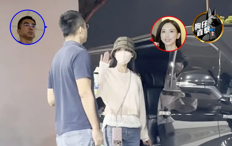 林志玲（右）下班急奔和平醫院找哥哥林志鴻，關心母親吳慈美病情。特勤中心攝
