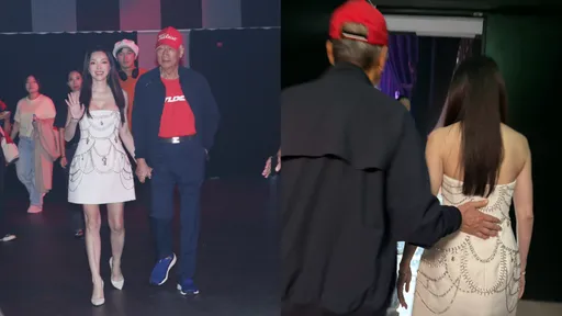 郭台銘和曾馨瑩「摸臉撫腰」放閃　談愛妻辦永齡銘馨盃「一定成功」