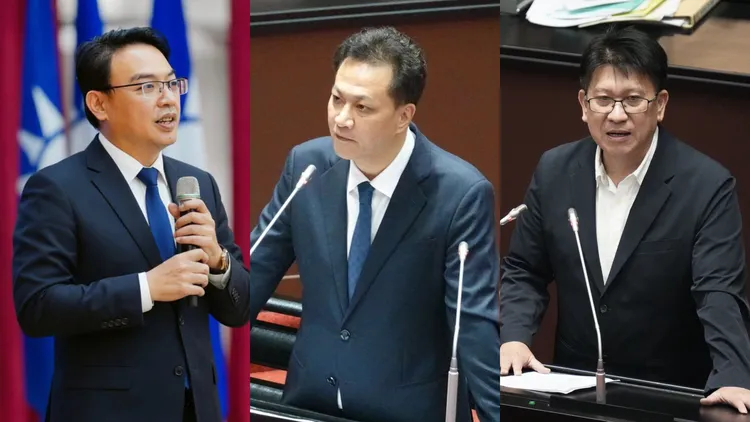 國民黨花蓮縣議員吳建志（左）、國民黨立委邱鎮軍（中）、國民黨立委林思銘（右）。左吳建志臉書、中莊宗達攝、右彭欣偉攝