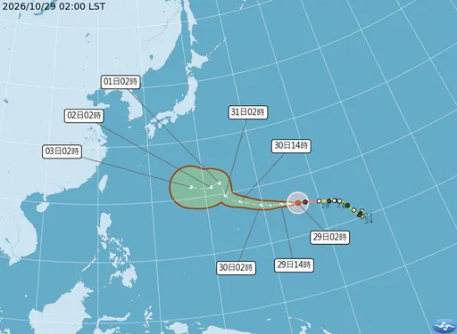 煙花路徑怪怪的？網嗨「11月連假靠它」　專家揭撲台機率