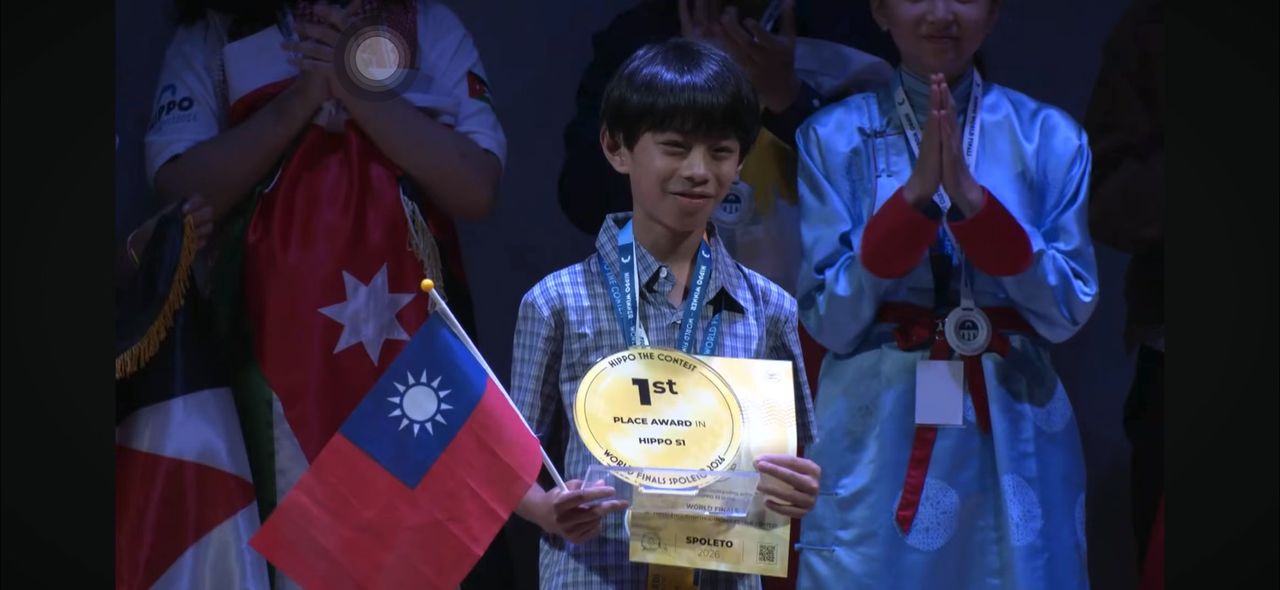 新北學生太強了!張楷逸勇奪HIPPO世界冠軍 義大利登頂全球第一